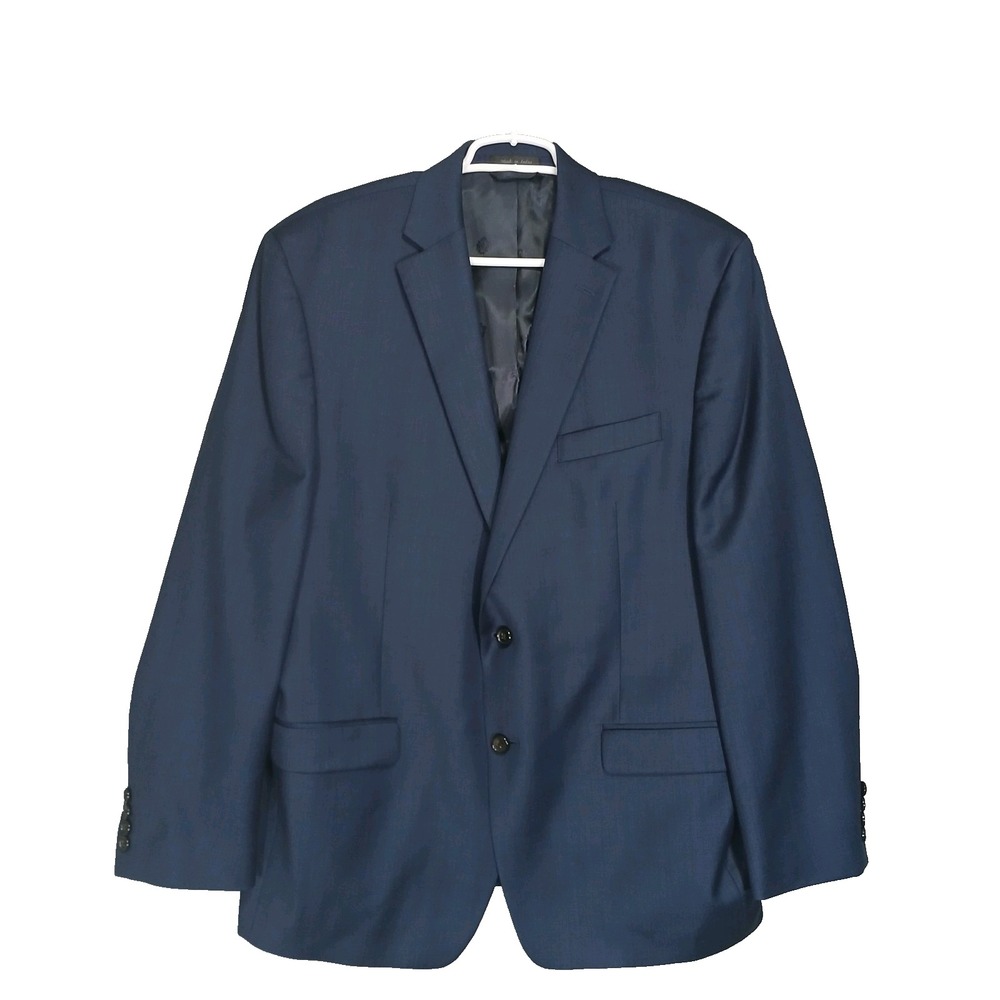 Lauren Ralph Lauren 100% Wool Blazer Sport Coat Men 44R Navy 2 Button Jacket